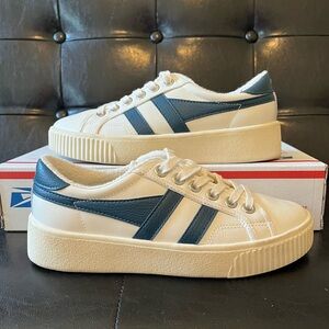 Women’s‎ Gola Classics Baseline Mark Cox Leather ‘White Vintage Blue’